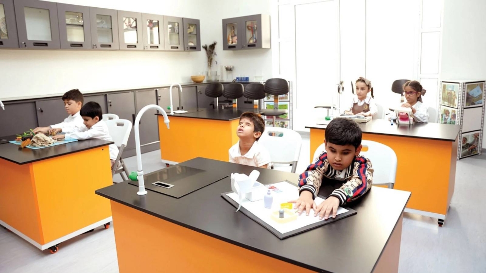 An early childhood class session at Al Noor Center for the Blind.