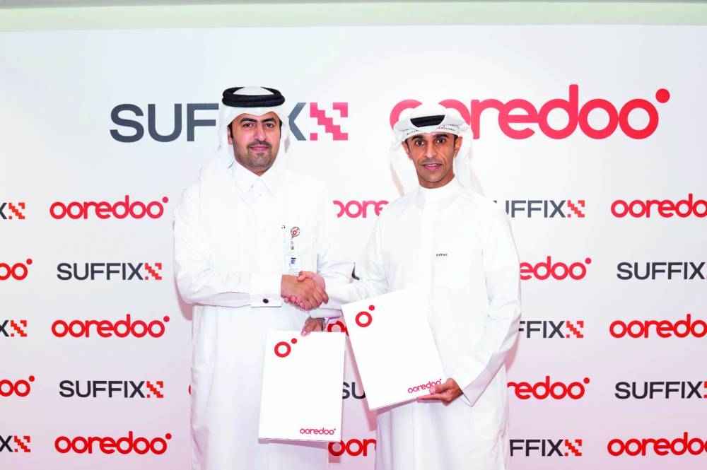 The agreement was signed by Sabah Rabiah al-Kuwari, director of Public Relations, Social Responsibility, and Sponsorships at Ooredoo Qatar, and Suffix general manager Ahmad al-Majed.