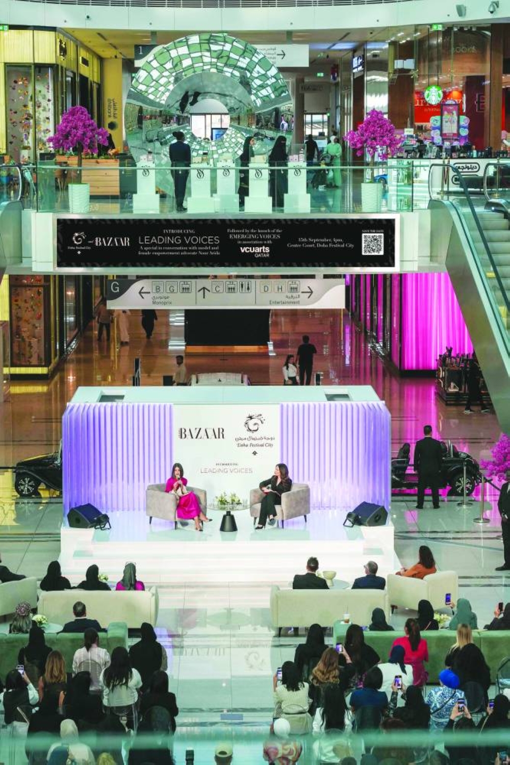 Nour Arida shares highlights on the journey of her career and her work in supporting and nurturing female empowerment during the in-conversation session at the event.