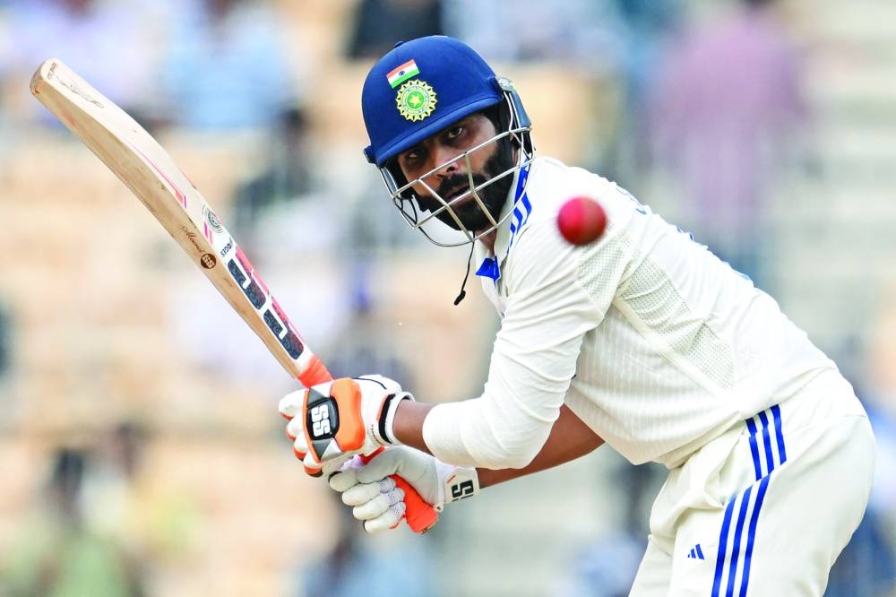 
Ravindra Jadeja, on 86, put on an unbeaten stand of 195 runs with R Ashwin.
 