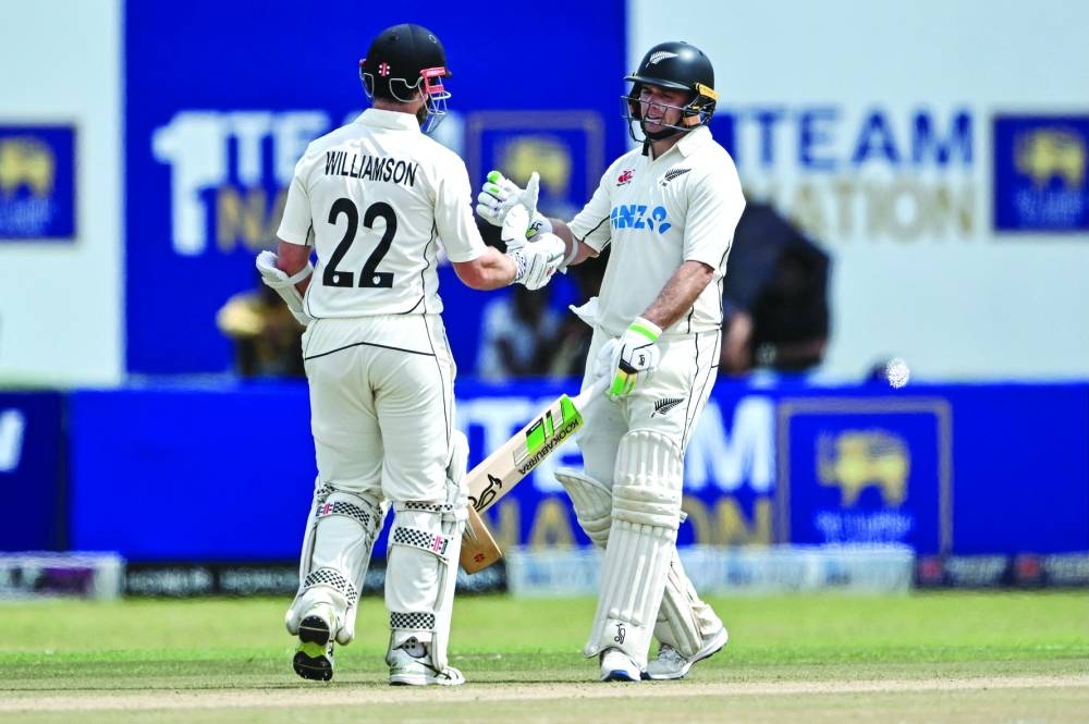 
Tom Latham and Kane Williamson led New Zealand’s fightback with sparkling half-centuries against Sri Lanka in Galle. (AFP) 