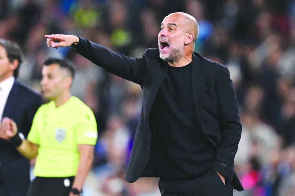 Manchester City's Spanish manager Pep Guardiola.  (AFP)