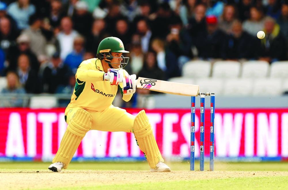 Australia’s Alex Carey in action during the second ODI against England at Headingley Cricket Ground, Leeds, Britain, on Saturday. (Reuters)