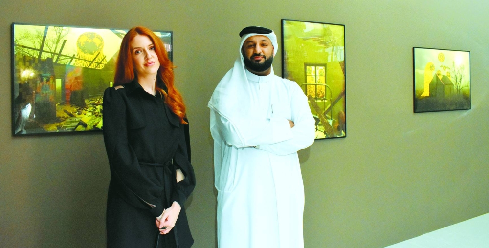 Oleksandra Umanska and Abdulla AlSallat showcase their works at 'A House Overlooking the World' exhibition at the Fire Station: Artist in Residence. PICTURES: Thajudheen