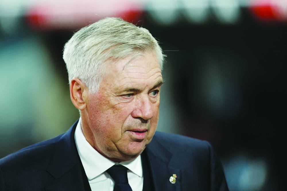 
Real Madrid coach Carlo Ancelotti before the match against Espanyol at Santiago Bernabeu, Madrid, Spain on September 21, 2024. (Reuters) 