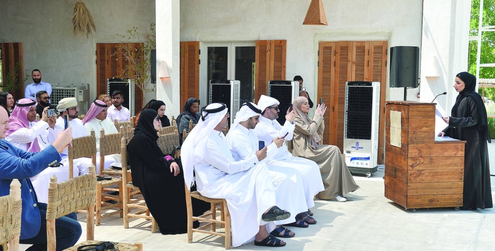 Qatar Tourism's Dr Buthaina al-Janahi addressing the celebration.