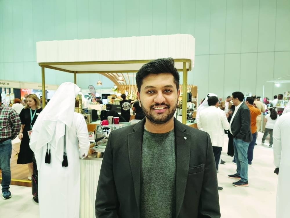 Ali Husnain at the Doha International Coffee Exhibition 2024, which brought together more than 100 participants and exhibitors.
