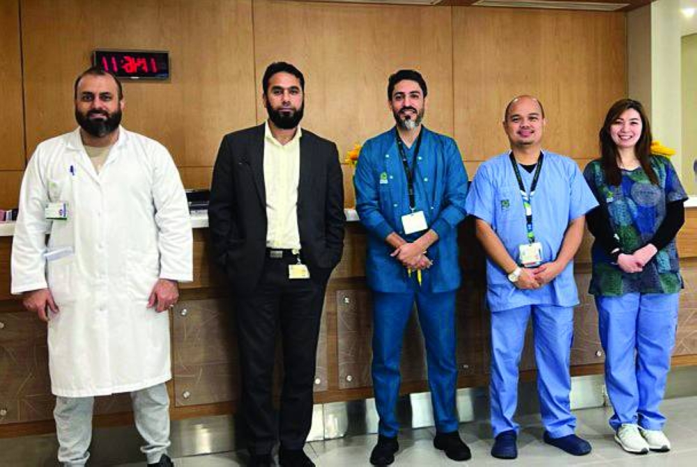 Dr Ovais Wadoo (second left) with members of the Mesaieed General Hospital’s Mental Health Service team.