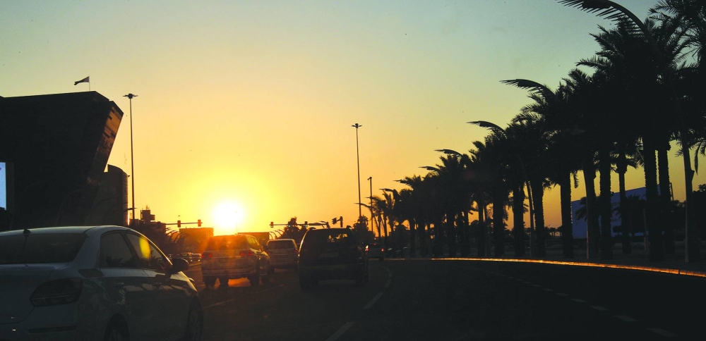 A sunset view from Doha Corniche Friday. PICTURE: Shaji Kayamkulam