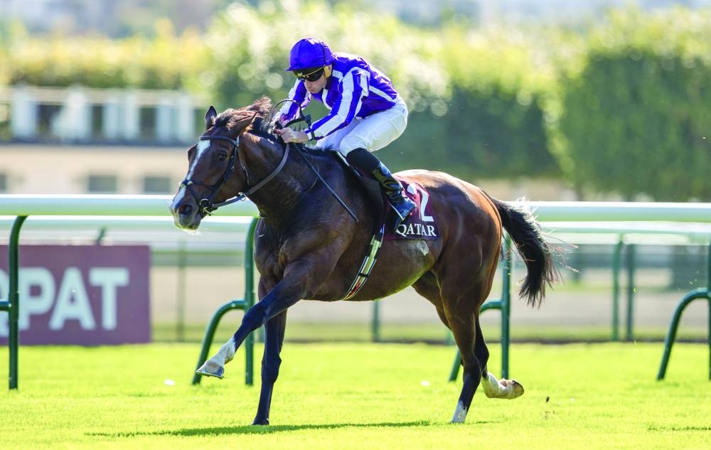 Illinois, ridden by Ryan Moore, claimed the QREC sponsored Group 2 Prix Chaudenay at ParisLongchamp on Saturday. PICTURES: Juhaim