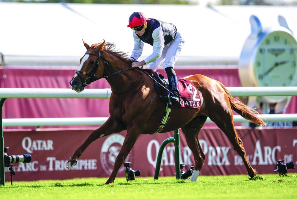 Kyprios, ridden by jockey Christophe Soumillon, coasted to a second Qatar Prix du Cadran success – on the first day of the meeting that climaxes with Sunday’s Qatar Prix de l’Arc de Triomphe in Paris.