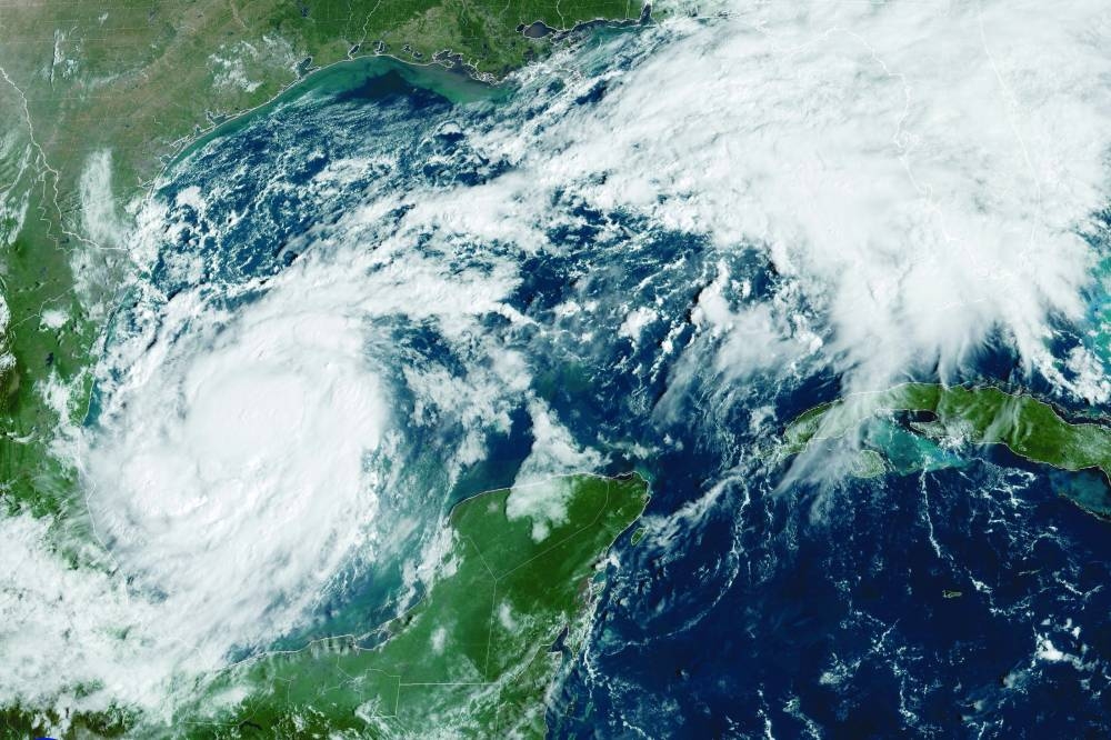 
A satellite image shows tropical storm Milton intensifying and on track to become a hurricane before its expected landfall in Florida, in the Gulf of Mexico. – Reuters 