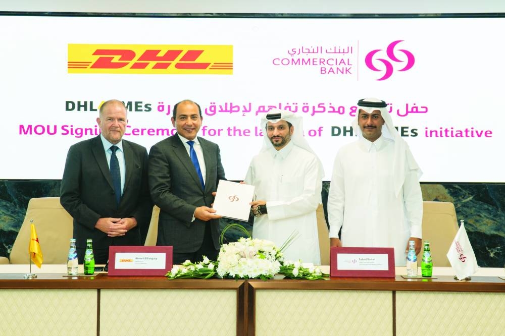 Commercial Bank, a leader in innovative digital banking solutions in Qatar, signed a Memorandum of Understanding with DHL Express Qatar, marking the launch of ‘DHL4SMEs’.