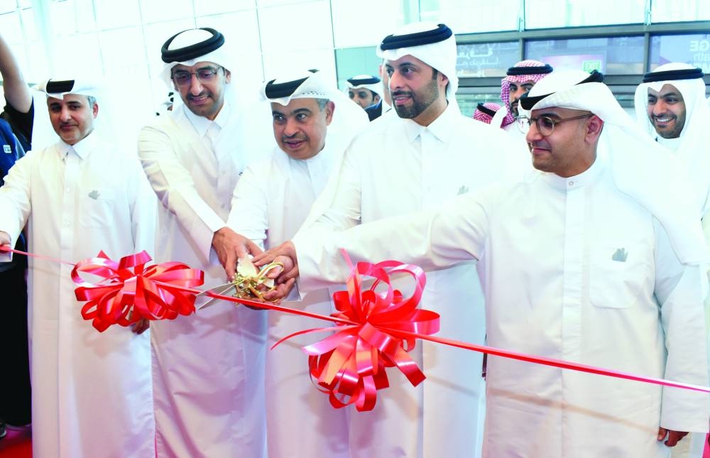 HE the Minister of Municipality Abdullah bin Hamad bin Abdullah al-Attiyah officially inaugurating Cityscape Qatar on Sunday in the presence of HE the Minister of Finance Ali al-Kuwari, HE the Minister of Justice and State Minister for Cabinet Affairs Ibrahim bin Ali al-Mohannadi, and HE the Minister of Environment and Climate Change Abdullah bin Abdulaziz al-Subaie. PICTURE: Thajudheen.