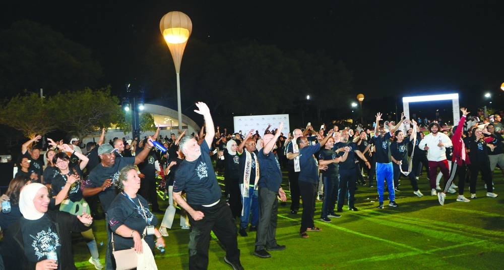 Participants warming up for the walk. PICTURES: Shaji Kayamkulam