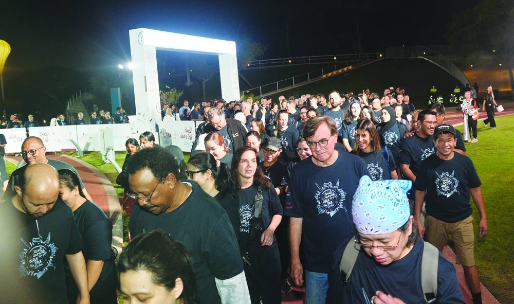 Large number of people took part in the walk.