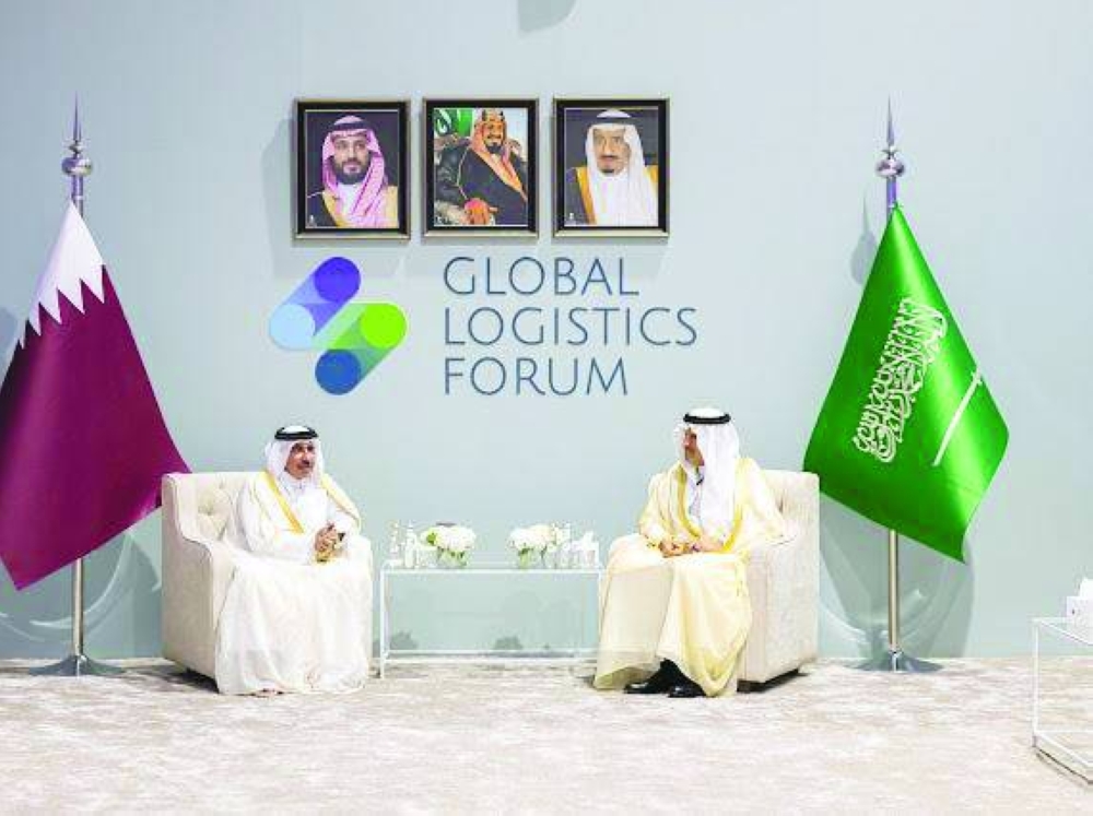 ​​​​​​​HE the Minister of Transport Jassim Saif Ahmed al-Sulaiti meets with Saudi Arabia’s Minister of Transport and Logistic Services engineer Saleh Bin Nasser al-Jasser.