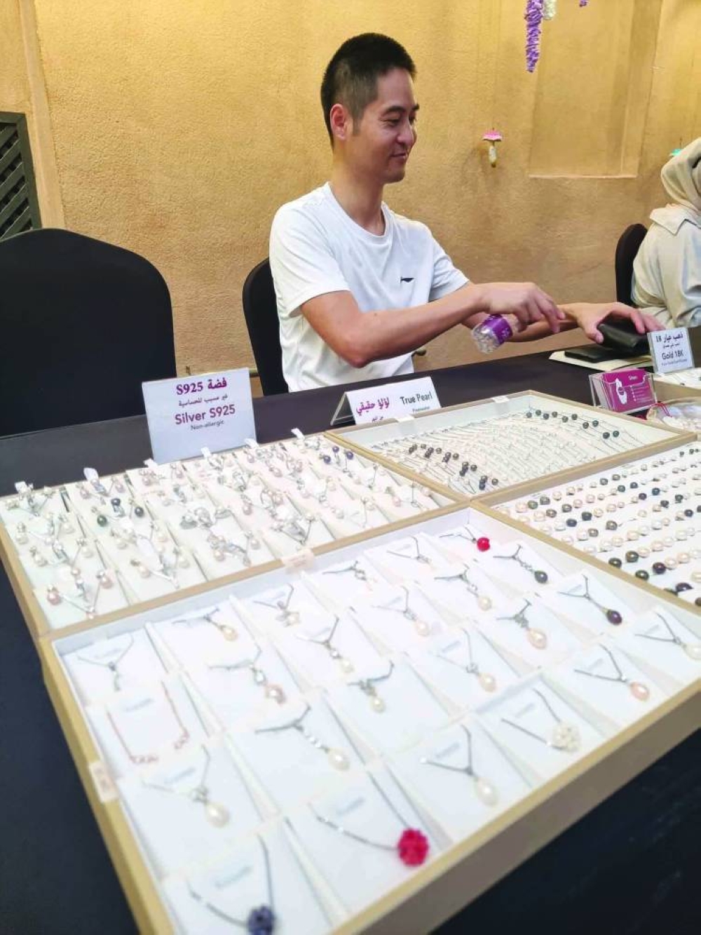 An array of unique handcrafted items on display at QatArt Makers Market and Workshop.