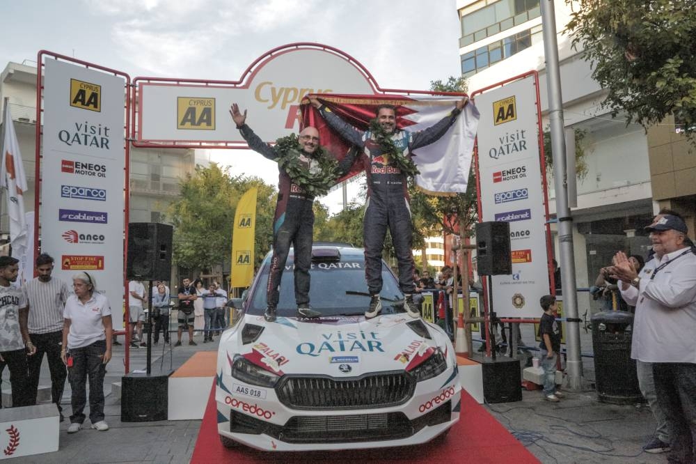 Nasser al-Attiyah on Sunday claimed his ninth career victory at the Cyprus Rally organised by the Cyprus Automobile Association, with Italian co-driver Giovanni Bernacchini and driving a Skoda Fabia R5. 