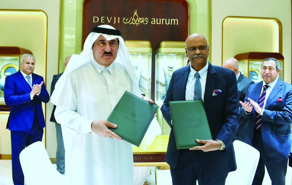 Alfardan Jewellery president Ali Alfardan and Mahesh Devji, managing director of Devji Aurum, after the signing ceremony. PICTURE: Thajudheen