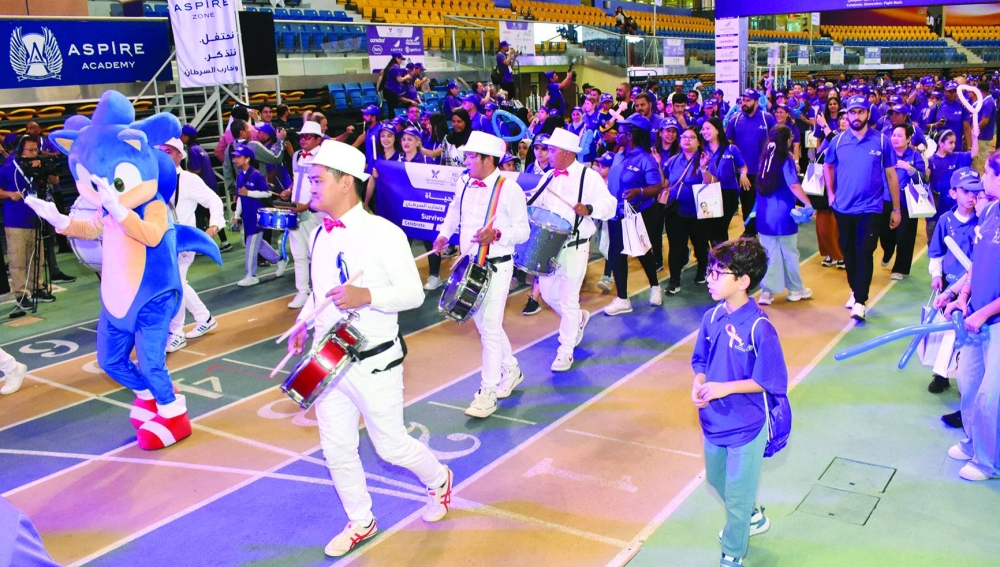  Hundreds of people, including cancer survivors, healthcare providers and community members participated in the first ever Relay for Life, organised by Qatar Cancer Society (QCS) in partnership with Aspire Zone at Aspire Indoor Athletic Track Friday.