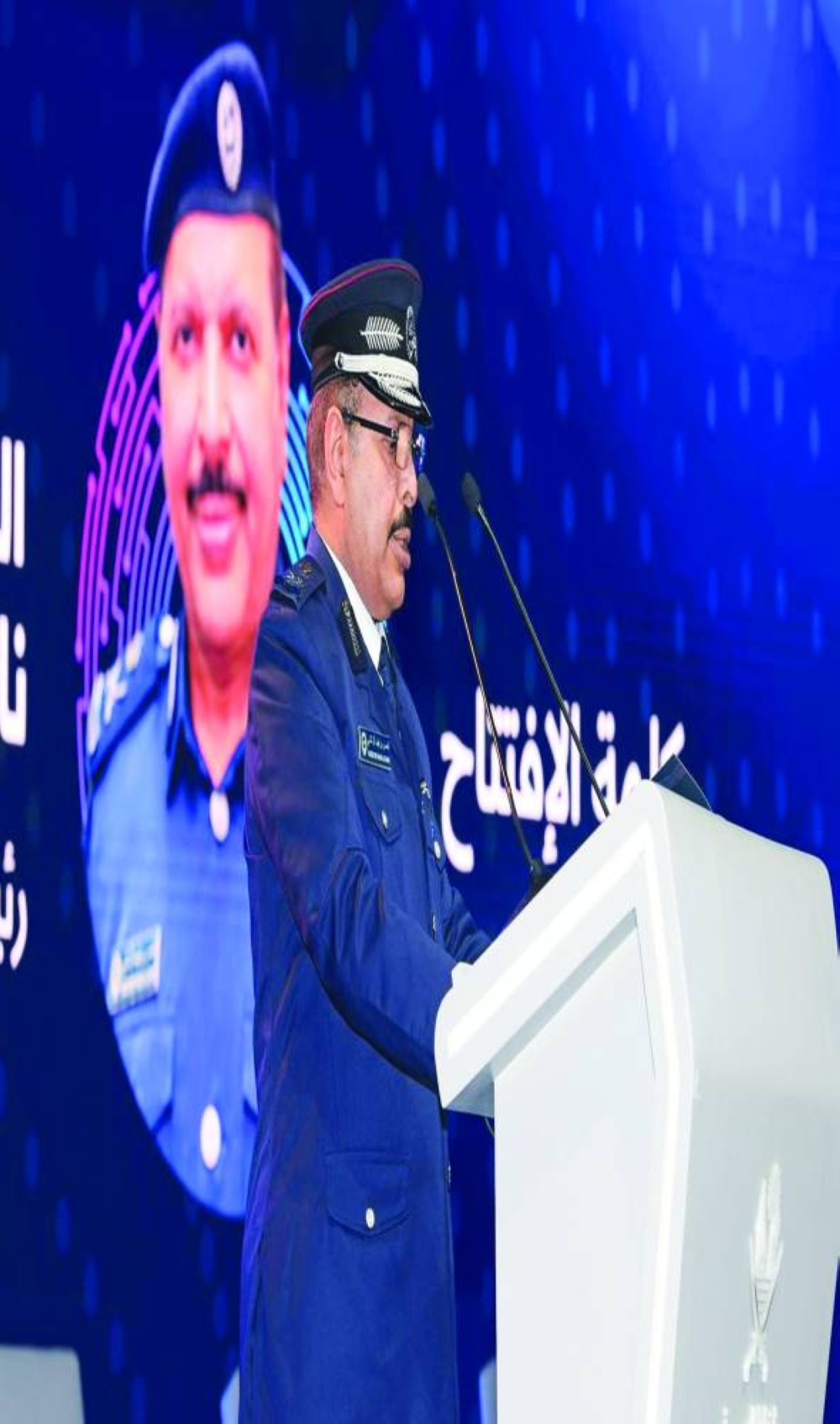 Milipol Qatar Committee chairman Maj Gen Nasser bin Fahd al-Thani addressing the conference