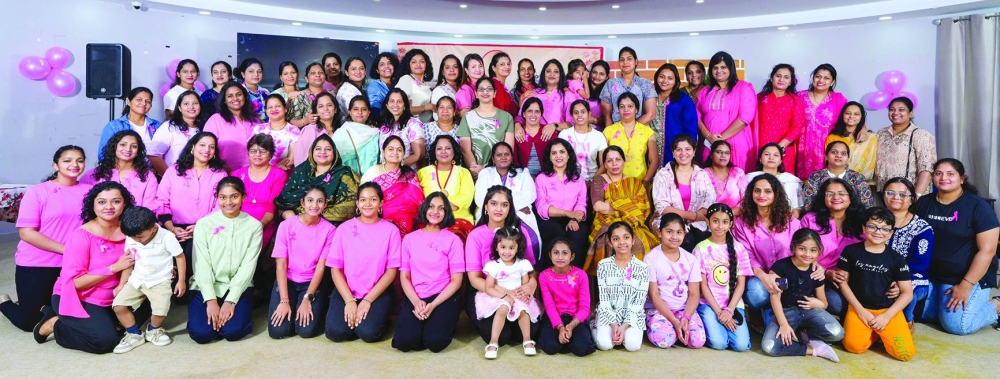 A view of the gathering.