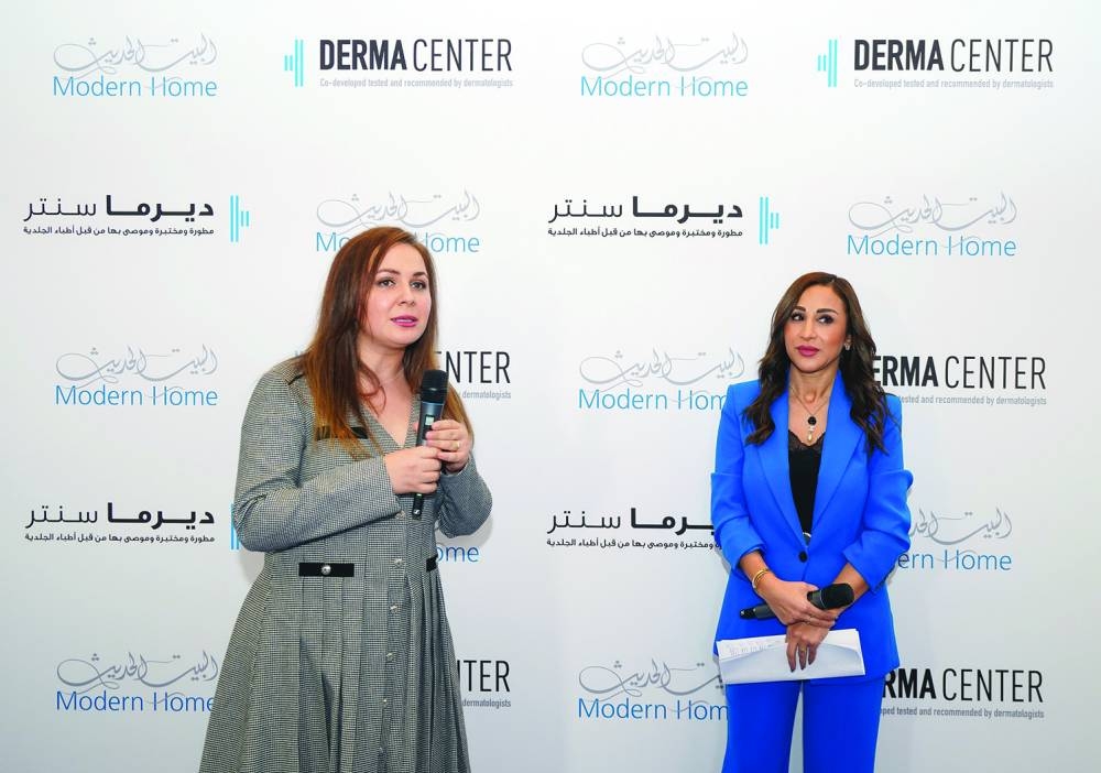 A presentation at the opening of the store