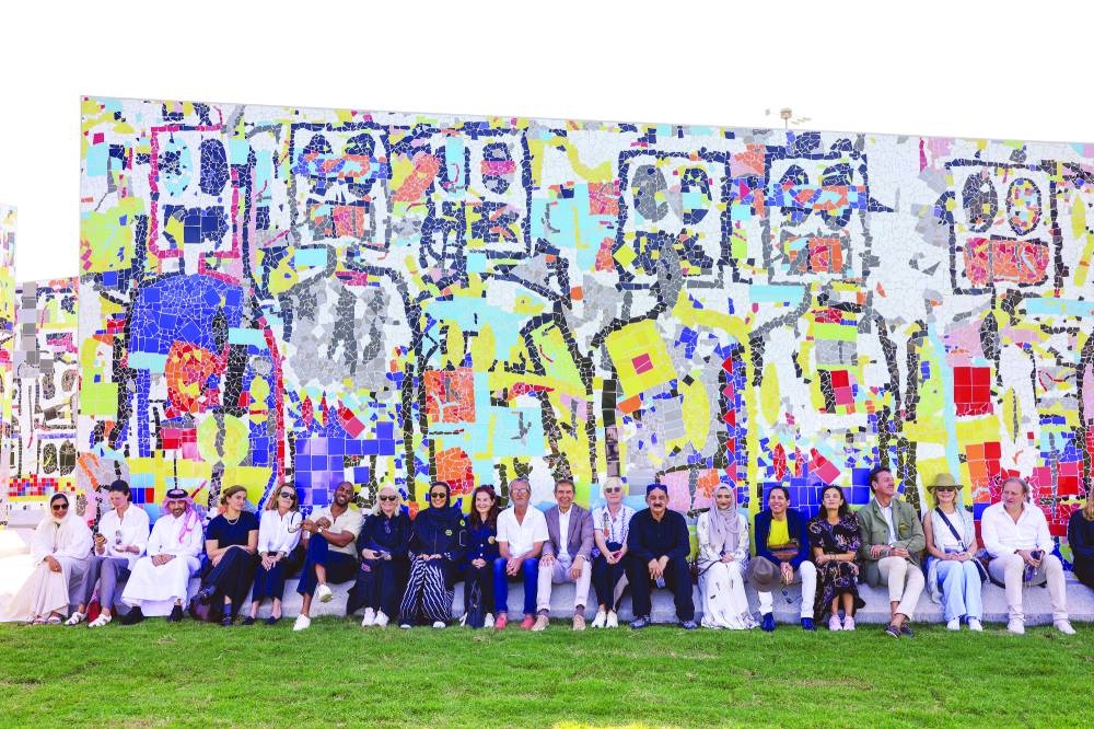 The colossal artwork was unveiled by QM chairperson HE Sheikha Al Mayassa bint Hamad bin Khalifa al-Thani and the artist