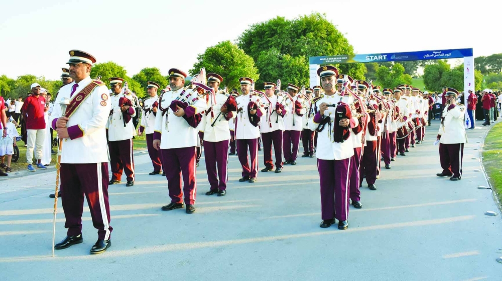 The Qatar Armed Forces Band performed on the occasion.