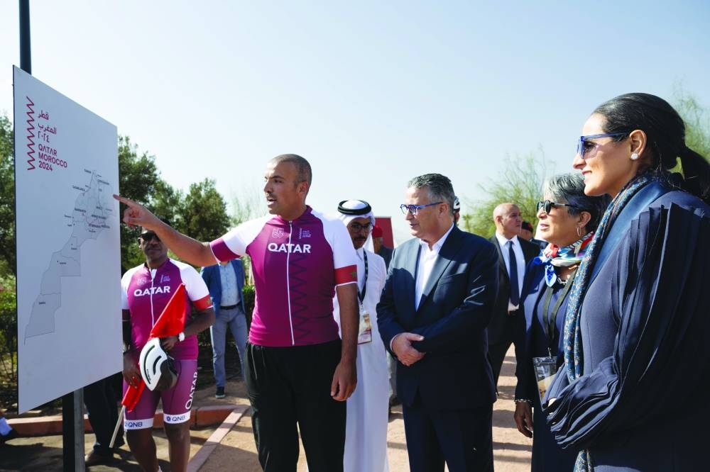 Ali Bin Towar al-Kuwari explaining CultuRide Route through Morocco.