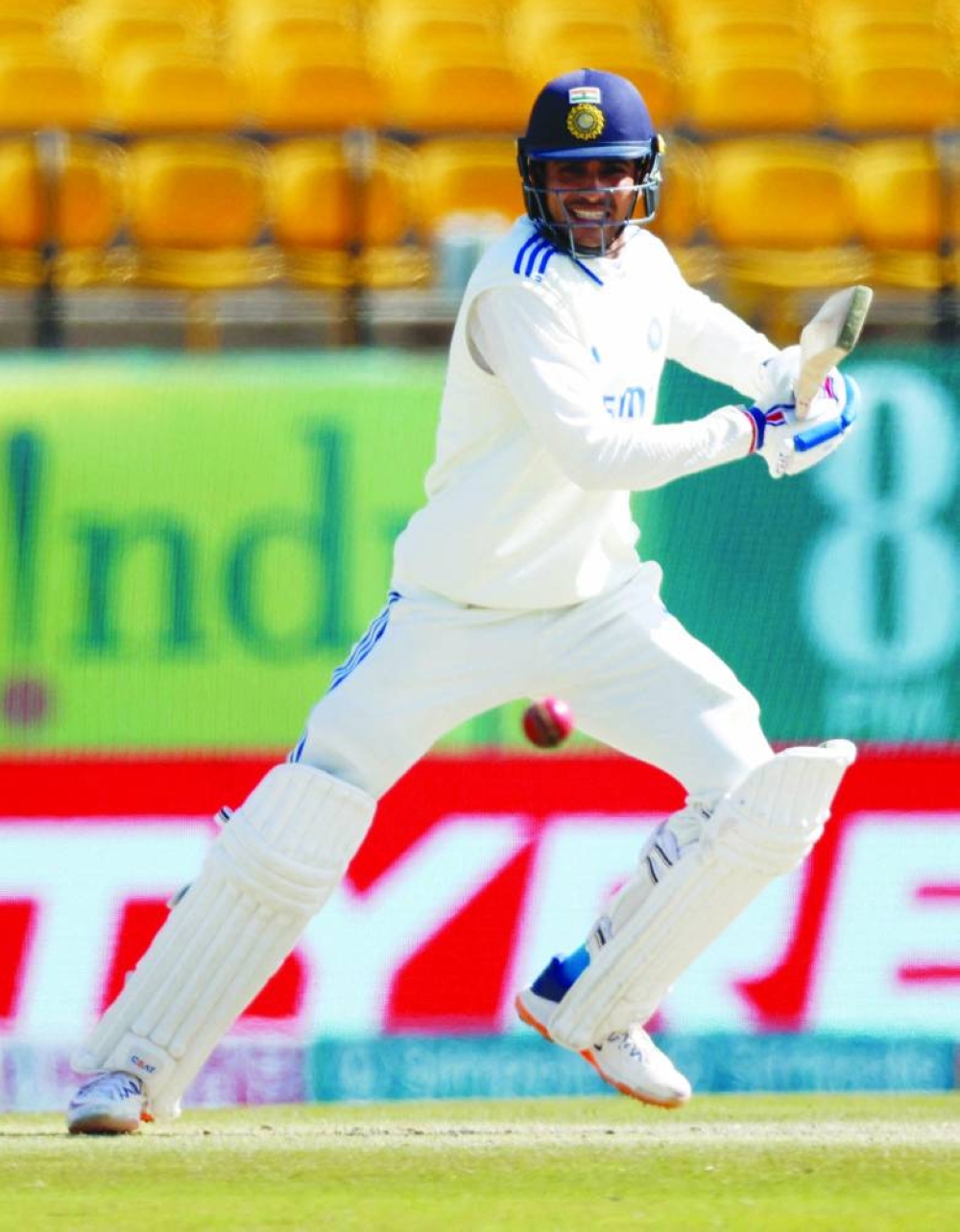 FILE PHOTO: Cricket - Fifth Test - India v England - Himachal Pradesh Cricket Association Stadium, Dharamshala, India - March 8, 2024 Indian Shubman Gill in action REUTERS/Adnan Abidi/File Photo