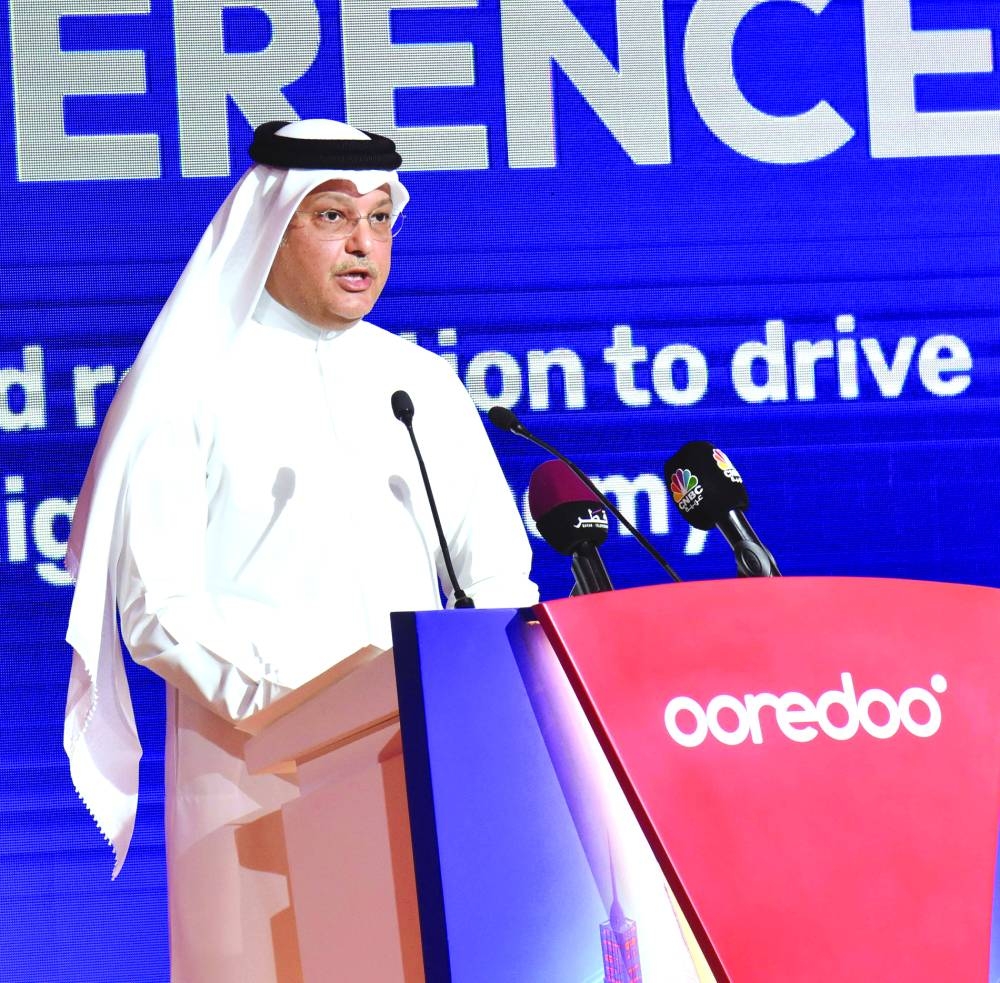 HE the Minister of Communications and Information Technology Mohammed bin Ali al-Mannai outlines Qatar’s unwavering commitment to develop digital ecosystem  PICTURE: Thajudheen