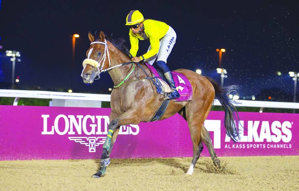Jockey Arnaud De Lepine guided Lemon Ginger to Al Thakira Cup victory on Wednesday.