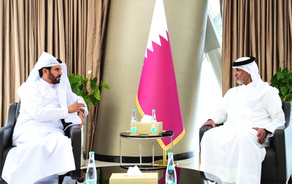 
Qatar’s Minister of Sports and Youth, HE Sheikh Hamad bin Khalifa bin Ahmed al-Thani with FIA President Mohammed Ben Sulayem.  