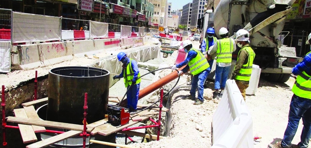 File photo of sewage network construction