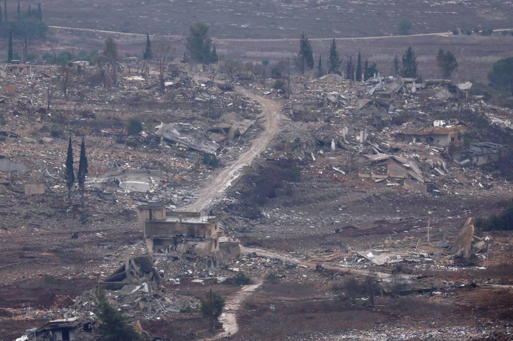A general view of southern Lebanon, after a ceasefire between Israel and Hezbollah took effect, near Israel's border with Lebanon in northern Israel, on Wednesday. REUTERS
