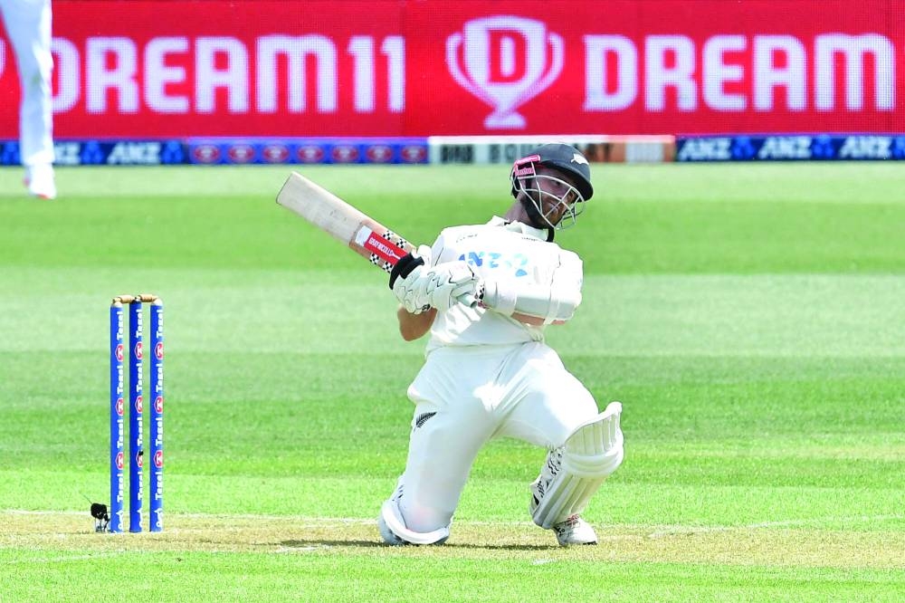 New Zealand’s Kane Williamson avoids a bouncer during the first day of the first Test against England at Hagley Oval in Christchurch on Thursday. (AFP)