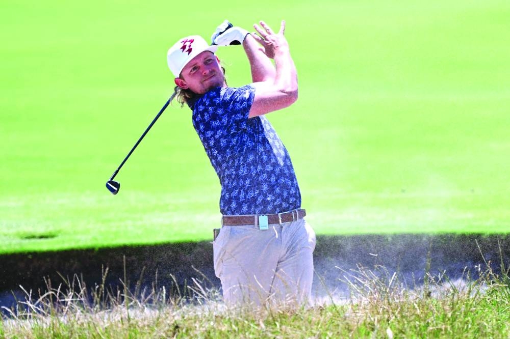 Cameron Smith in action at the Kingston Heath Golf Club in Melbourne on Friday. (AFP)