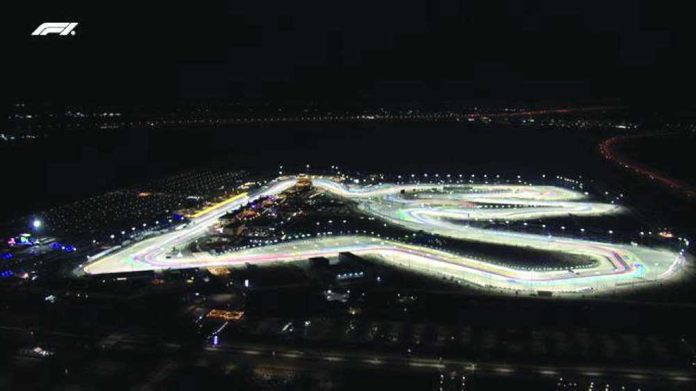 
Lusail International Circuit illuminates under the night sky, offering a thrilling and dramatic backdrop for Qatar Grand Prix. 