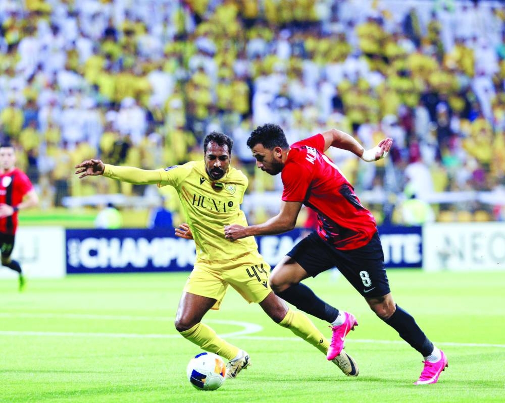 Action from Al Rayyan’s AFC Champions League Elite clash against UAE’s Al Wasl in Dubai on Monday.