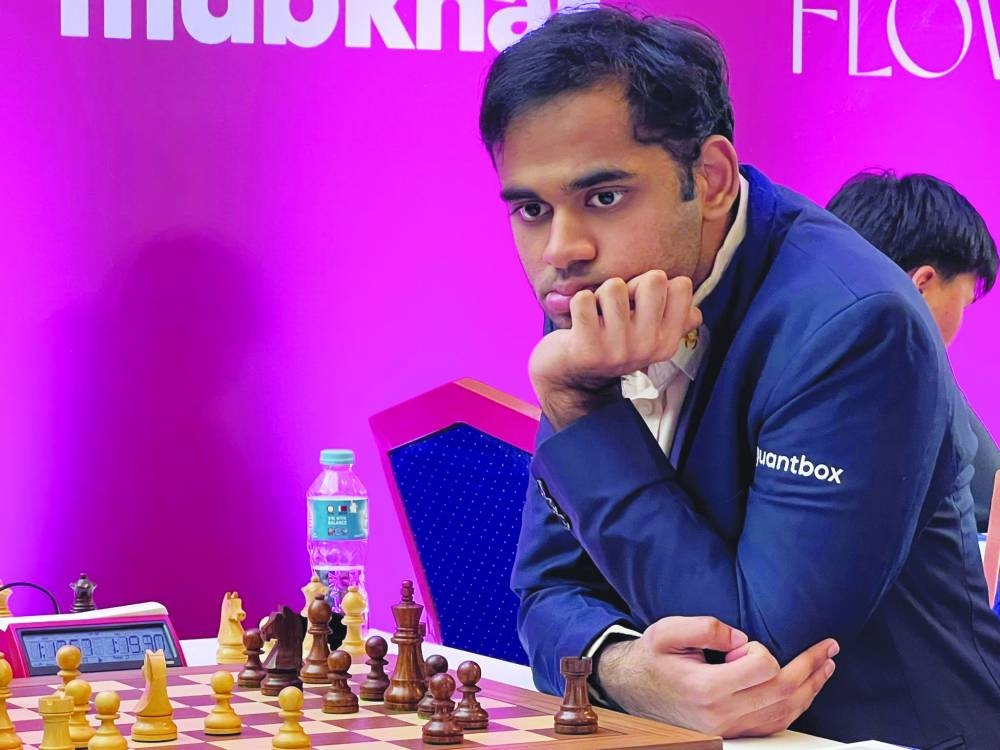 Top-seeded Indian grandmaster Arjun Erigaisi