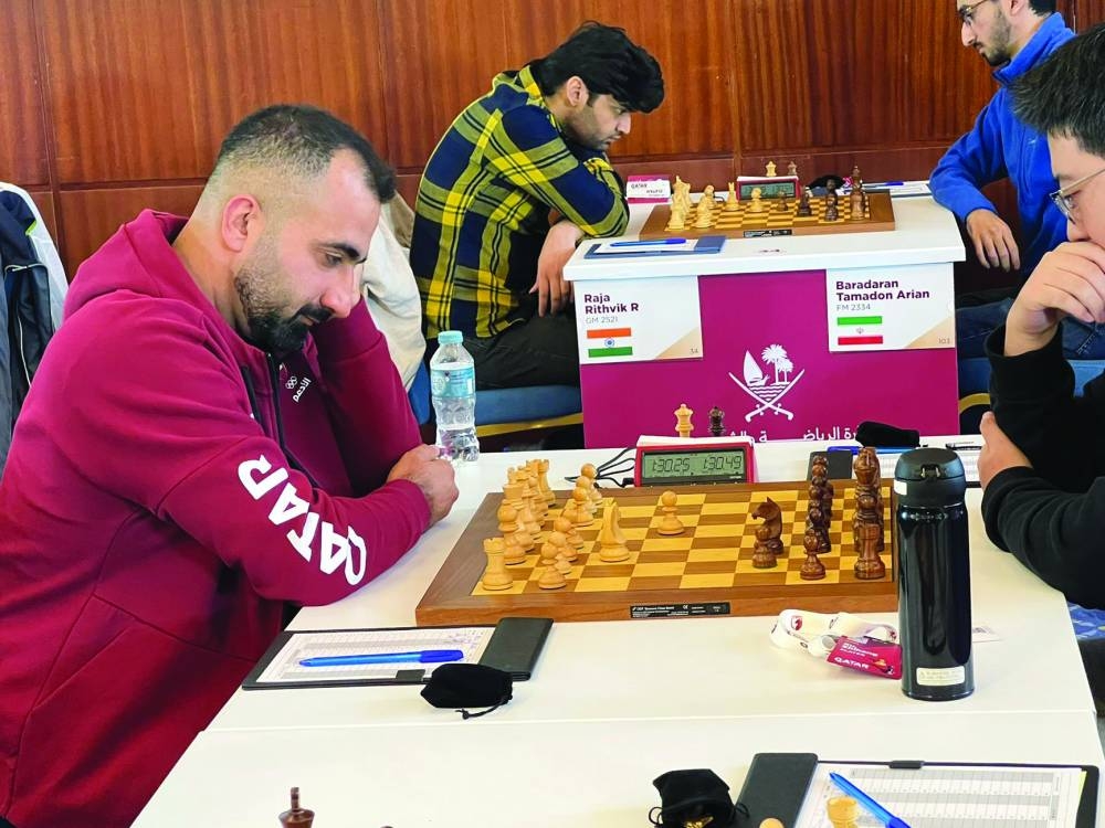 
Qatar’s Hussein Aziz drew his opening match against Chinese grandmaster Zhihang Xu. 
 