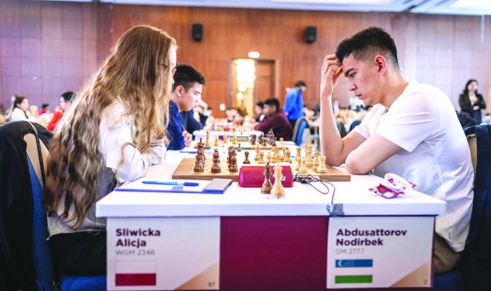 Last year’s runner-up Uzbekistan’s Nodirbek Abdustarov beat Poland’s Alicja Sliwicka in round three of the Qatar Masters on Thursday.