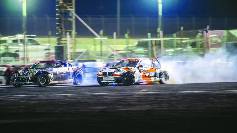 Action from the third round of the Qatar Drift Championship.