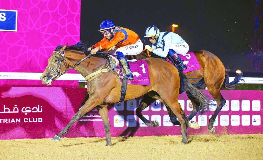 Jockey Marco Casamento guided Dubawi Spectre to victory on Wednesday. PICTURE: Juhaim
