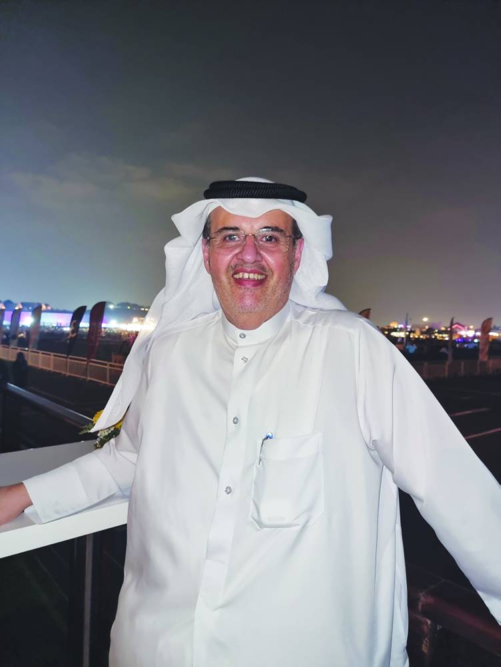 Hassan Al-Mousawi at the Nightglow event.