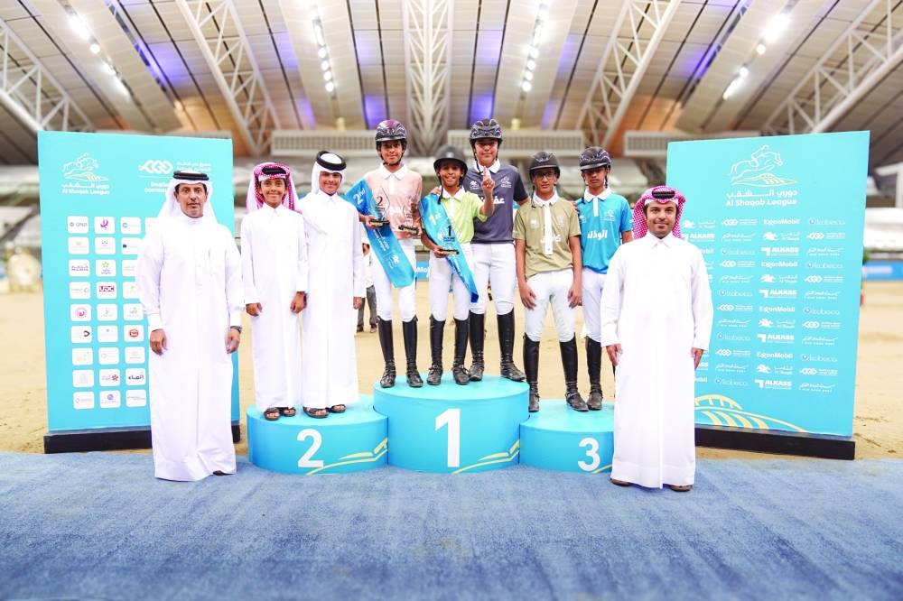 
Hamza al-Kuwari, Director of Corporate Services at Al Shaqab, crowned the winners of the Future Riders competition during the Al Shaqab League. 