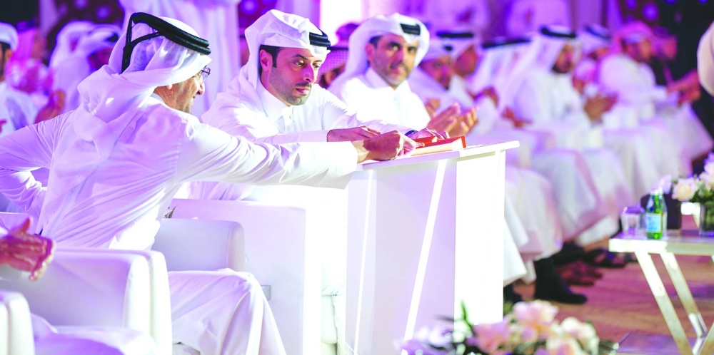 HE the Minister of Municipality Abdullah bin Hamad bin Abdullah al-Attiyah unveils the Real Estate Regulatory Authority’s (Aqarat) strategy in the presence of HE the Minister of Justice and Minister of State for Cabinet Affairs Ibrahim bin Ali al-Mohannadi.