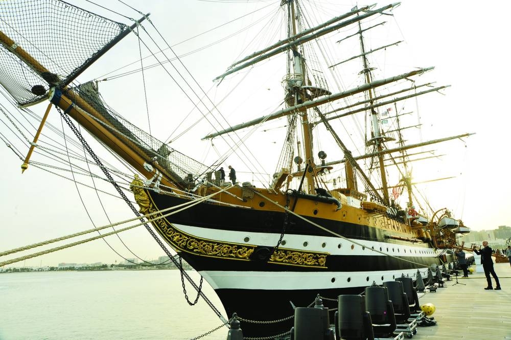 The world tour of the Amerigo Vespucci stops in Qatar for the first time in its 93-year history.